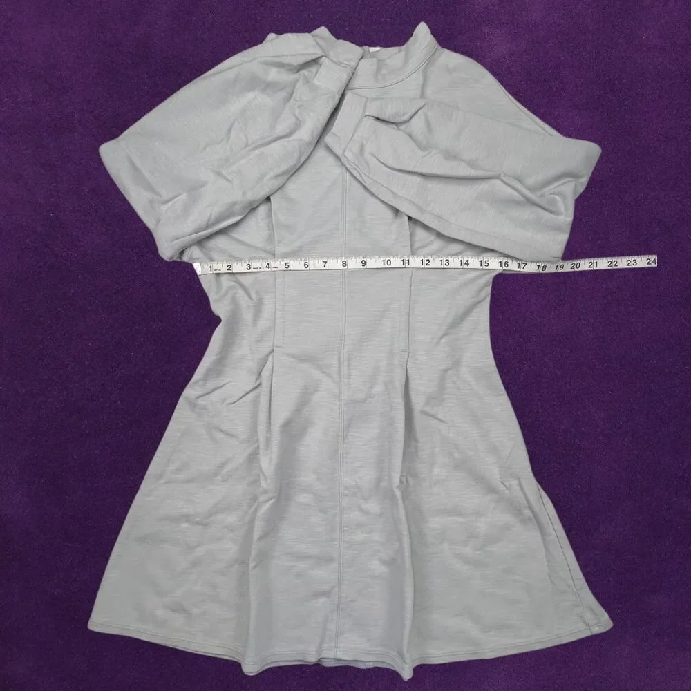 Free People Dress Womens Small Gray Long Sleeve Boho A Line Asymmetrical Grab - Picture 3 of 10